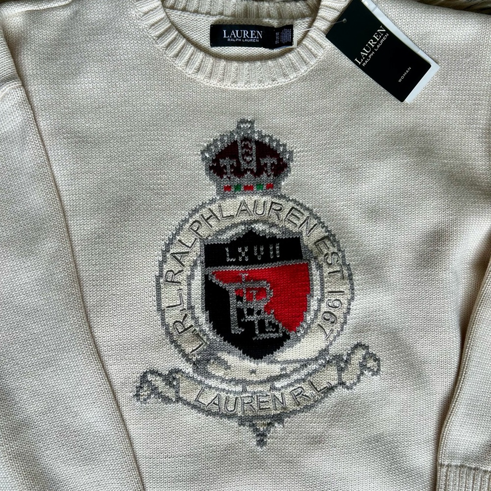 Lauren Ralph Lauren Cream Crest Sweater